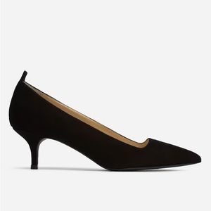 Everlane Editor Heel Black Suede
